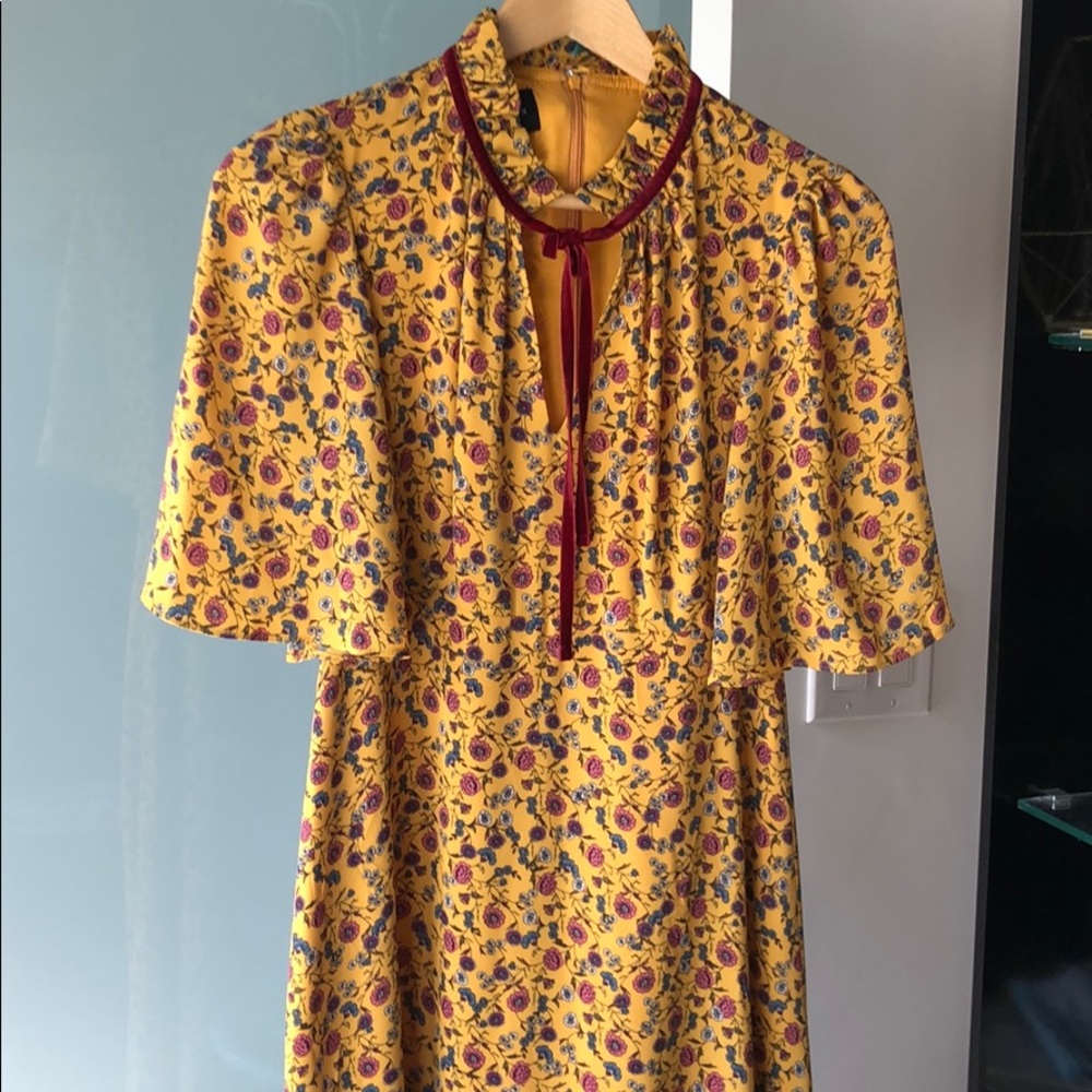 Floral yellow dress